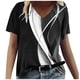 thumbnail image 1 of Fiudx Ofertas Del Día Moda Mujer Casual Cuello En V Blusa Sólida Manga Corta Camiseta Verano Tops, 1 of 3