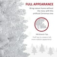 thumbnail image 3 of HOMCOM Unlit Slim Noble Fir Hinged Artificial Christmas Tree with Realistic Plastic Branches and 390 Tips, 6' Tall, White, 3 of 10