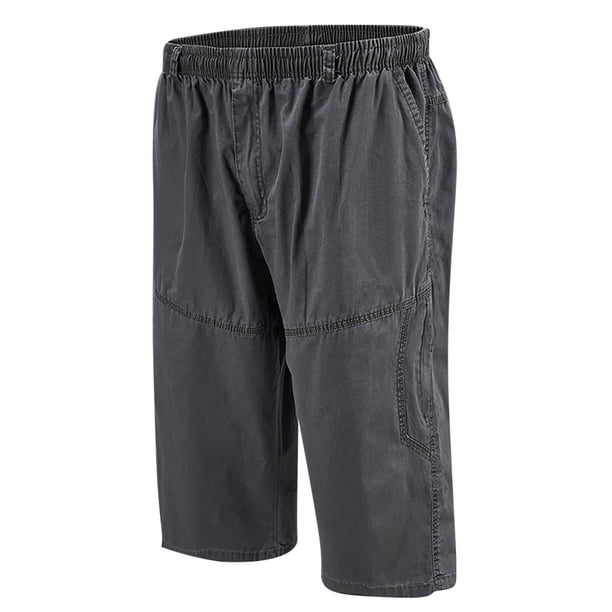 Puntoco Pantalones Casuales Al Aire Libre Para Hombres Monos Pantalones Cortos Pantalones Cortos De Color Sólido Gris Oscuro Xxxxxxl,Pantalones Cortos Hombre