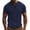 Navy, variant on AHTJRT Short Sleeve Cotton Linen Henley Shirts For Men Casual Crewneck Tees Khaki M
