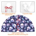 thumbnail image 7 of Cauagu 30" Christmas Tree Skirt Skull flower white blue Pattern Christmas Tree Decorations Tree Mat for Xmas Decorations Occasion Holiday Home Decor -30", 7 of 7