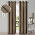 thumbnail image 2 of Superior Linen Blackout Curtains Set of 2, Grommet Header Curtain Panel Pair, Coriander, 42"W x 96"L, 2 of 7