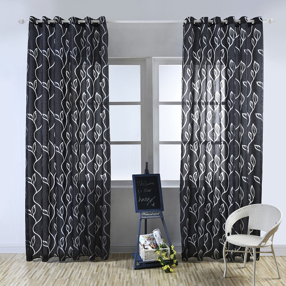 DYstyle Printed Voile Sheer Grommet Single Curtain Panel - Walmart.com
