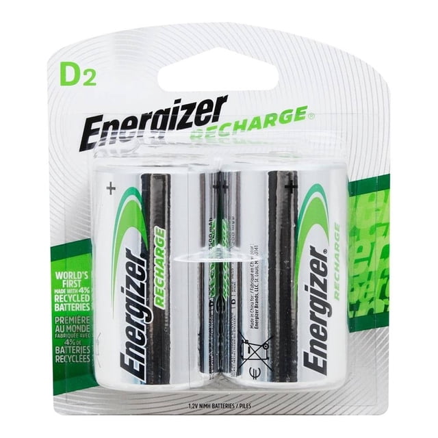 Pilas Energizer Recargables D 2 Piezas