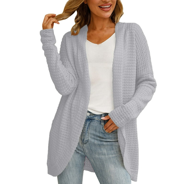 adviicd Light Sweaters for Women Cardigan for Women Lightweight Ruffle Drape Open Front Cardigans Sweaters Long Sleeve
