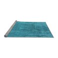 thumbnail image 2 of Ahgly Company Machine Washable Indoor Square Oriental Light Blue Industrial Area Rugs, 8' Square, 2 of 4