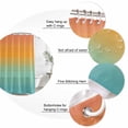 thumbnail image 3 of Burnt Orange Teal Striped Bathroom Shower Curtains with 12 Hooks Polyester Waterproof Shower Curtain for Stalls and Bathtubs Farmhouse Gradient Line Decorative Bathroom Privacy Curtain 60x72 Inches, 3 of 9