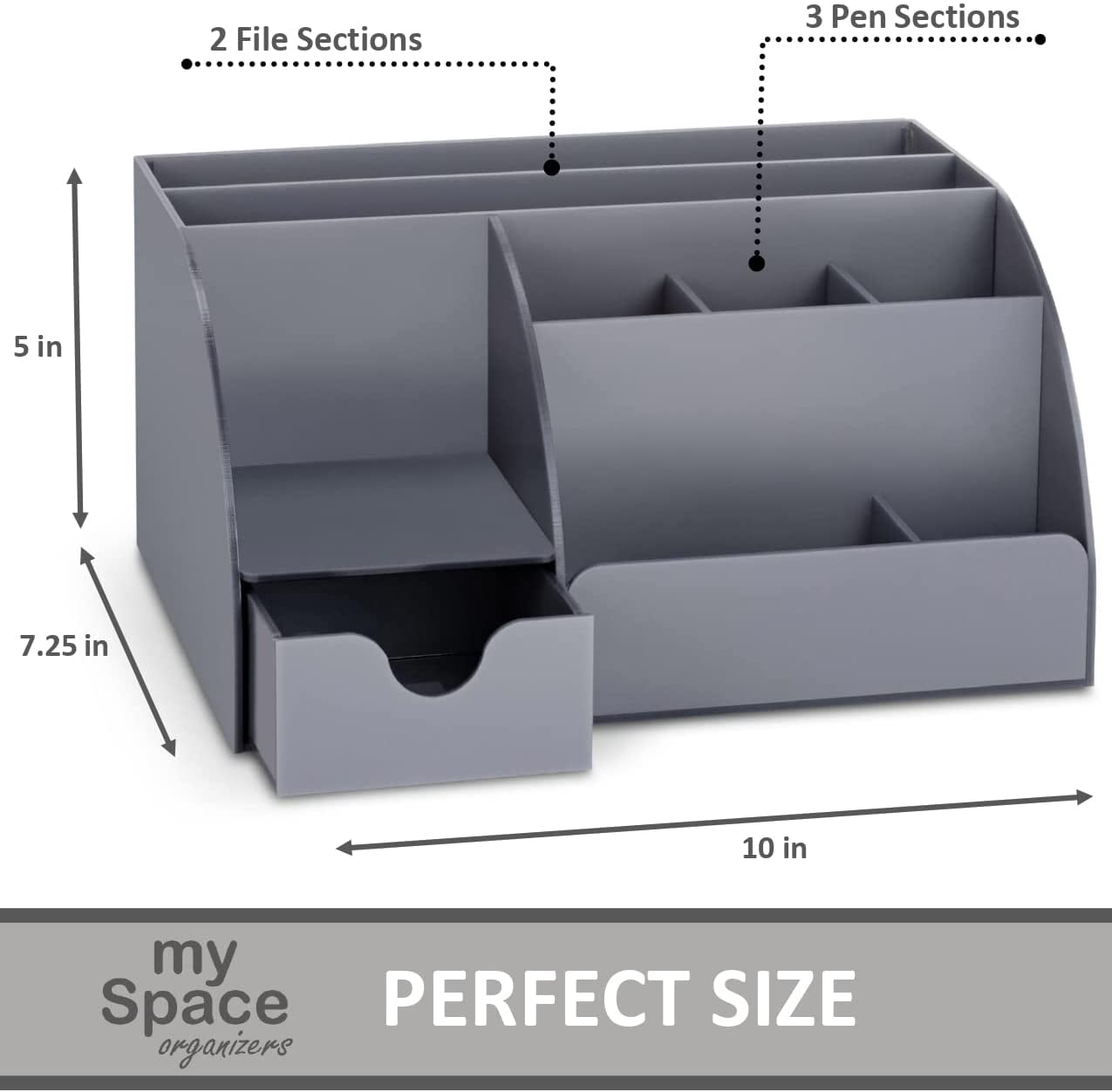 Grey Desk Organizer Acrylic For Home Office Supplies And Accessories