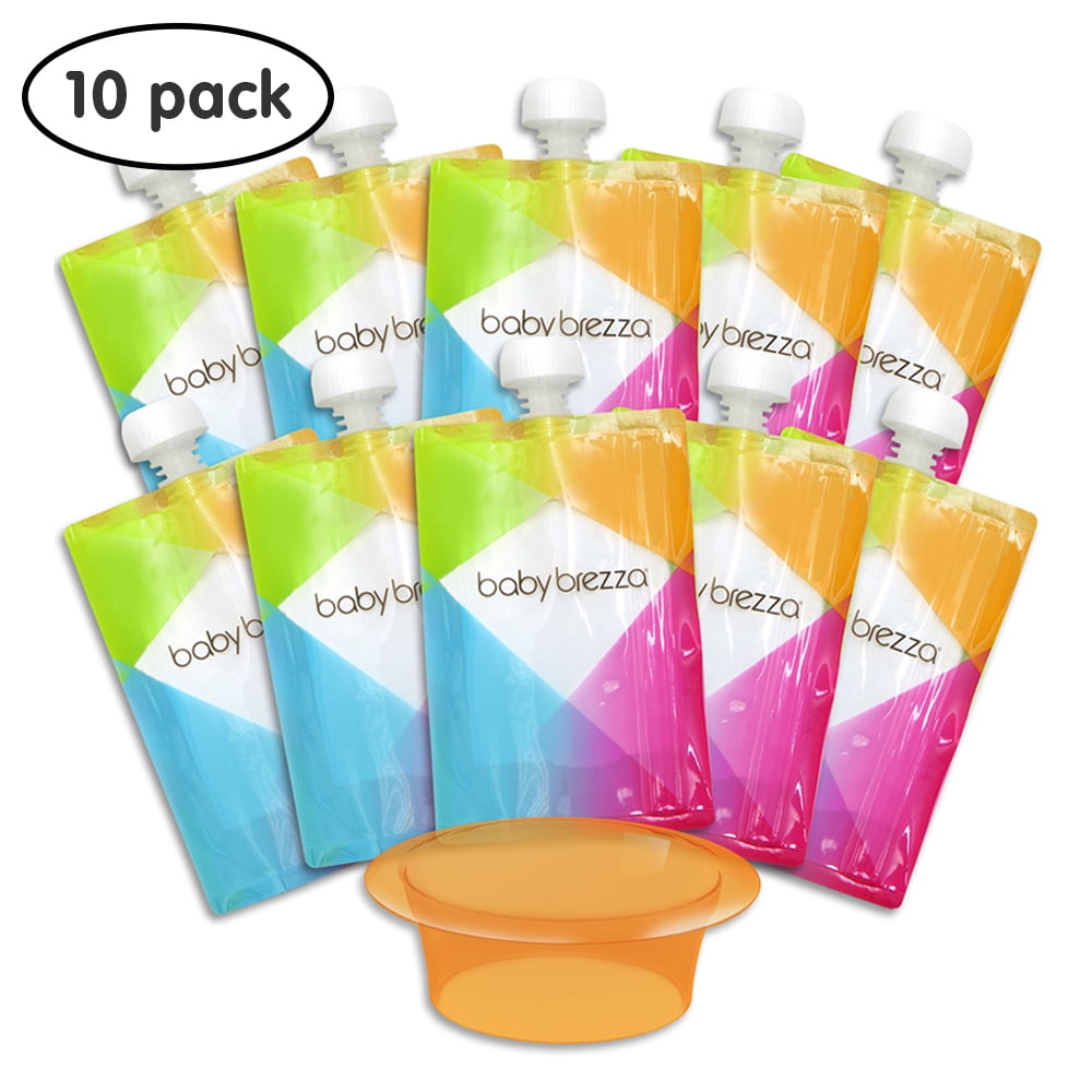 Reusable Squeeze Pouch BPA Free 6-Pack Snack Pack Refillable Baby Food Pouch 