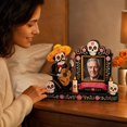 thumbnail image 5 of Wooden Picture Frame Day of The Dead Decorations with Sugar Skull Accents for Halloween Home Display, 5 of 6