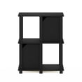 thumbnail image 4 of Furinno Brahms 3-Tier Storage Shelf with 2 Doors, Black Oak/Black, 4 of 6