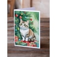thumbnail image 2 of Carolines Treasures DAC7234GCA7P 5 x 7 in. Munchkin Cat by the Christmas Tree Greeting Cards - Pack of 8, 2 of 3