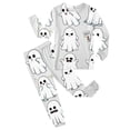 thumbnail image 4 of JCCXIN Child Girls Pajamas Halloween Sleepwear Long Sleeve Crew Neck Top And Pants 2 PC Sleep Set Ghost Graphic Soft Fall Winter Casual Daily Homewear Cozy Nightwear,White,4-5 Years, 4 of 4