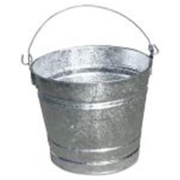455-14QT Standard-Duty Galvanized Pail - Silver - 14qt