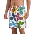 thumbnail image 2 of KLL Colorful Butterflies Men's Casual Summer Beach Shorts Hawaiian Shorts with Pockets-X-Large, 2 of 5