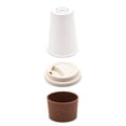 thumbnail image 4 of Eco Friendly Ceramic Cup with Lid - White, Brown Sleeve, 4 of 6