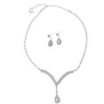 thumbnail image 3 of Collar de de imitación de cristal nupcial Pendientes Conjunto Plata Hugo Sistemas de la joyería, 3 of 8