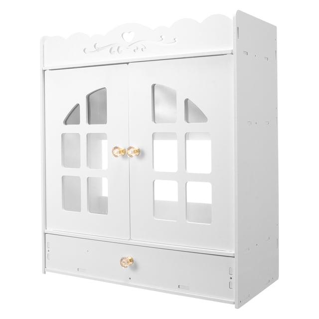 OUNONA Bathroom Wall Storage Cabinet with Multi-layered Design Plastic 1Pack