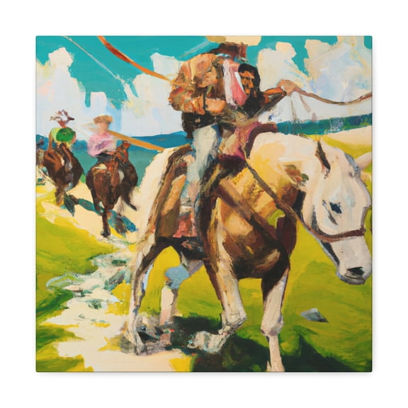 Herders, Herding Cattle - Canvas