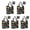 Pioneer Flower Floral-1, variant on 5 Pack Foldable Shopping Bag,Pioneer Flower Floral Print Pattern Reusable Grocery Bags with Pockets,Large Reusable Tote Bags with Handles Waterproof & Lightweight