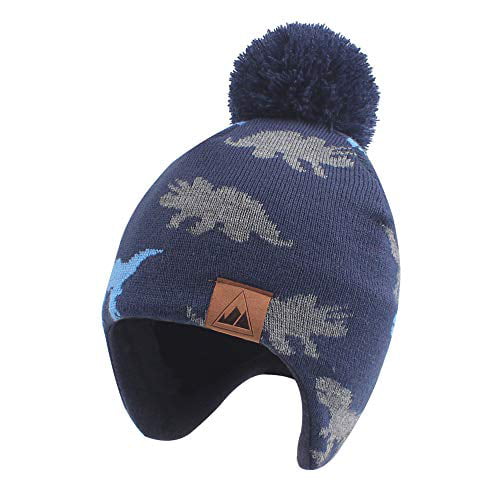Iridescentlife Toddler Winter Hat for Boys Warm Baby Girl Beanie Fleece Infant Knit Snow Caps for Newborn 