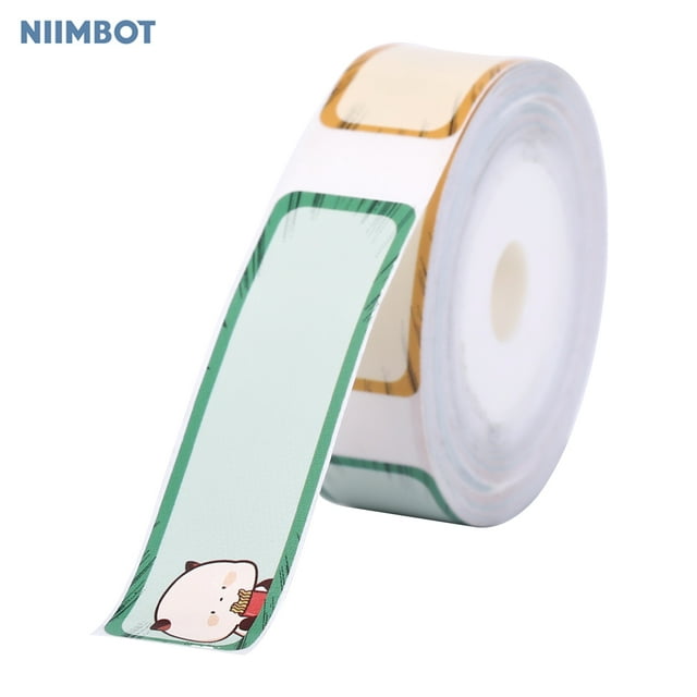 TFixolNiimbot Label Paper Thermal Printing Paper Name Price Size Barcode Sticker Waterproof Tear Resistant 14x50mm 130sheets/roll Compatible with D11 Label Printer for Home Office Organization Superma