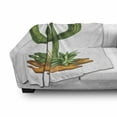 thumbnail image 3 of Cactus Soft Flannel Fleece Blanket, Arid Climate Flora Saguaro Plant Succulent Illustration South America Mexico, Cozy Plush for Indoor and Outdoor Use, 50" x 60", Green Pale Caramel, by Ambesonne, 3 of 6