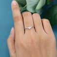 thumbnail image 5 of Silvago Jewel 14K White Gold Over Wedding Anniversary Ring - Pear Excellent 1.75 Ct Diamond Ring For Her - Engagement Wedding Chevon Ring For Women's - 9th Year Anniversary Gifts for Women's, 5 of 8
