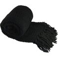 thumbnail image 1 of Home Soft Things Couverture en Tricot Tweed pour Canapé, 50 x 60, Corbeau, 1 of 5