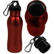 Trademark 18-oz Stainless Steel Sports Bottle with Twist Cap, Red