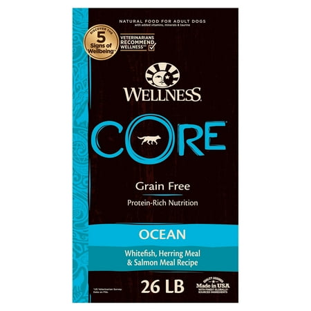 UPC: 0076344884149 | Wellness CORE Natural Grain Free Dry Dog Food Ocean Whitefish Herring & Salmon 26-Pound Bag