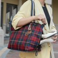 thumbnail image 4 of MKF Collection Layla Women's Tote bag, Plaid Convertible Backpack by Mia K - Navy, 4 of 8