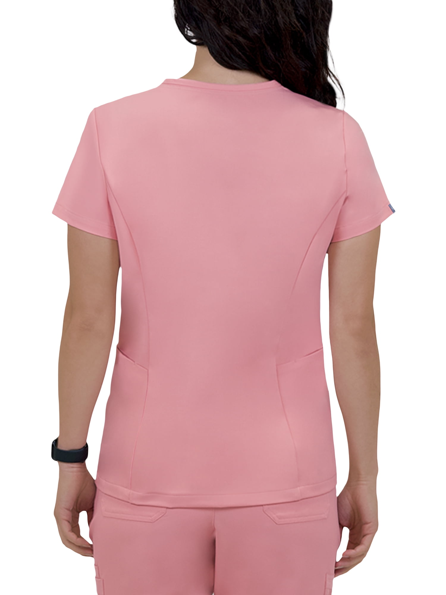 Doctor's Choice Elite -Rx Antimicrobial Fluid-Repel Women's Scrub Top, Pink S - XXXL