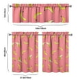 thumbnail image 6 of Kitchen Curtains 36 Inch Short - 3 Panel Set Banana Print, Rod Pocket Window Curtains 100% Polyester, Tropical Fruit Valance for Farmhouse, Cafe, Living Room, Bedroom, Easy Wash, 6 of 6