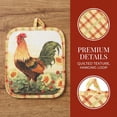 thumbnail image 4 of REGALWOVEN 2 Pcs Pot Holders, Heat Resistant Trivets, Non-Slip Hot Pads for Countertops, Oven Pot Holders for Cooking, Baking, and BBQ Rooster 6.5x7.9inch, 4 of 6