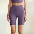 thumbnail image 6 of Miluxas Tummy Control Compression Shorts for Women,High Waist Workout Biker Shorts Purple L(L), 6 of 9