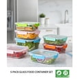 thumbnail image 3 of TechGen BPA-Free Airtight Leak-Proof Glass Food Storage Containers with Lids, Bento Meal Prep Lunch Boxes, 5-Pack, 3 of 9