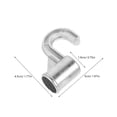 thumbnail image 2 of WASHWEPE Closet Rod Hooks 4Pcs Silver Aluminum Alloy Simple Design for Renters 1.9x4.5x5.0in, 2 of 8
