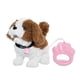 thumbnail image 1 of Juguete electrónico para pasear perros, simulación de mascota, color aleatorio, accesorios, suave, musical. Blanco Marrón, 1 of 9