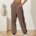 thumbnail image 2 of Audhol Comfy Sweatpants Women, Women's Fashionable Casual Thin High Waist Loose Sports Pants Comfortable High Waist Jogging Trousers with Pocket Casual Sweatpants Thin Sweatpants Women Coffee 3XL, 2 of 6
