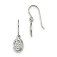 thumbnail image 1 of Sterling Silver Rhodium-Plated Polished Celtic Knot In Oval Earrings (24.6 X 8.23) Made Thailand qe13551, 1 of 5