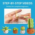 thumbnail image 4 of Crochet Kit for Beginners  Crochet Starter Kit with Step-by-Step Video Tutorials  Learn Crochet DIY Knitting Supplies Pot Plants, 4 of 7