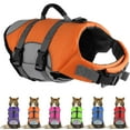 thumbnail image 1 of Mklhgty Chaleco Salvavidas Para Perros - Chaleco Reflectante Ajustable Con Asa De Rescate Para Nadar Y Navegar - Protector De Seguridad Para Mascotas Ripstop Para Perros Pequeños, Medianos Y Grandes, 1 of 1