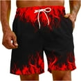 thumbnail image 4 of Beach Swimming Shorts Men,Men's Swim Trunks Quick Dry 3D Flame Printed Beach Board Shorts with Pockets Cool Mesh Lining Bathing Suits, 4 of 9