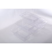 Hakka 1/3 Size Polycarbonate Food Pans,2.5"Deep,Clear - Pack of 6