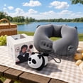 thumbnail image 5 of Inflatable Neck Pillow Press-To-Inflate U-Shape 1 Count Panda Carrying Case Gift Box for Airplane Travel, 5 of 7