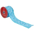 thumbnail image 6 of Northlight Swirl Wired Spring Craft Ribbon - 2.5" x 10 Yards - Blue and White, 6 of 6