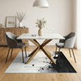 thumbnail image 3 of ODIKA 5'x7' Washable Area Rug Non-Slip, Chair-Friendly Abstract Blot Bold Asymmetrical Lines Brushstroke Minimalist for Dining Room, Under Table, Home Office, 3 of 7