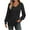 Black, variant on Womens Long Sleeve Shirts V Neck Pleated Front Flowy Blouse Casual Tunic Tops Fashion Clothing
