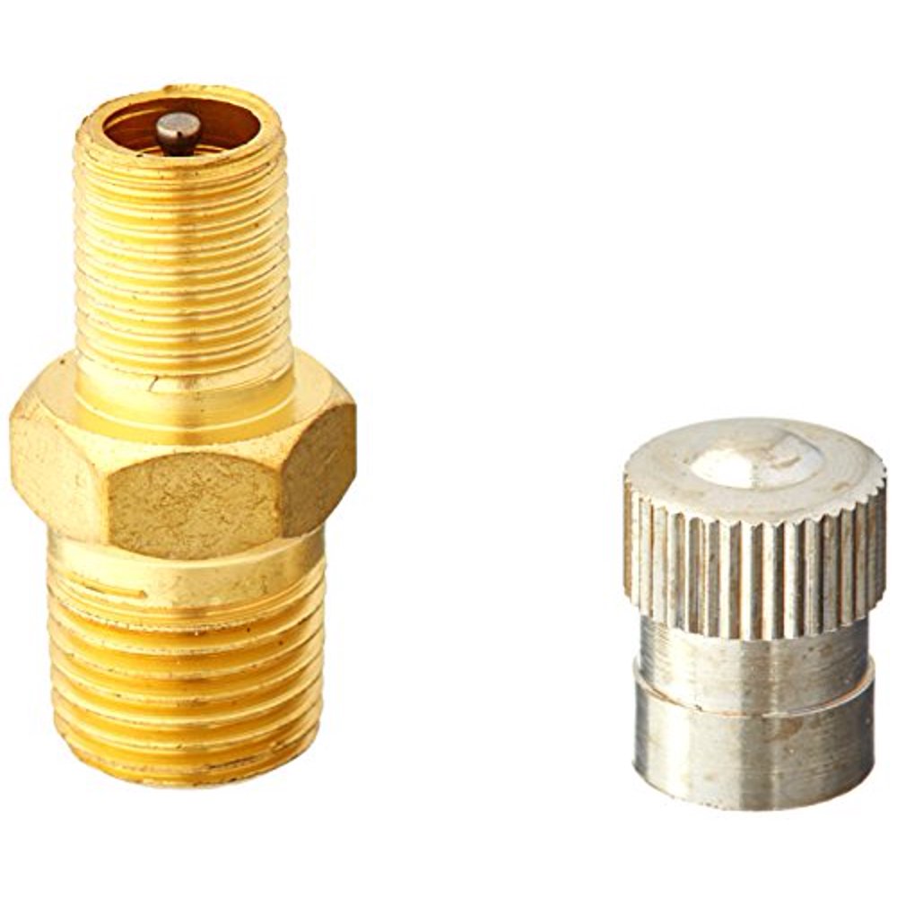TruFlate 38906 Brass Air Tank Valve with Metal Cap 1/8" Male NPT, 1
